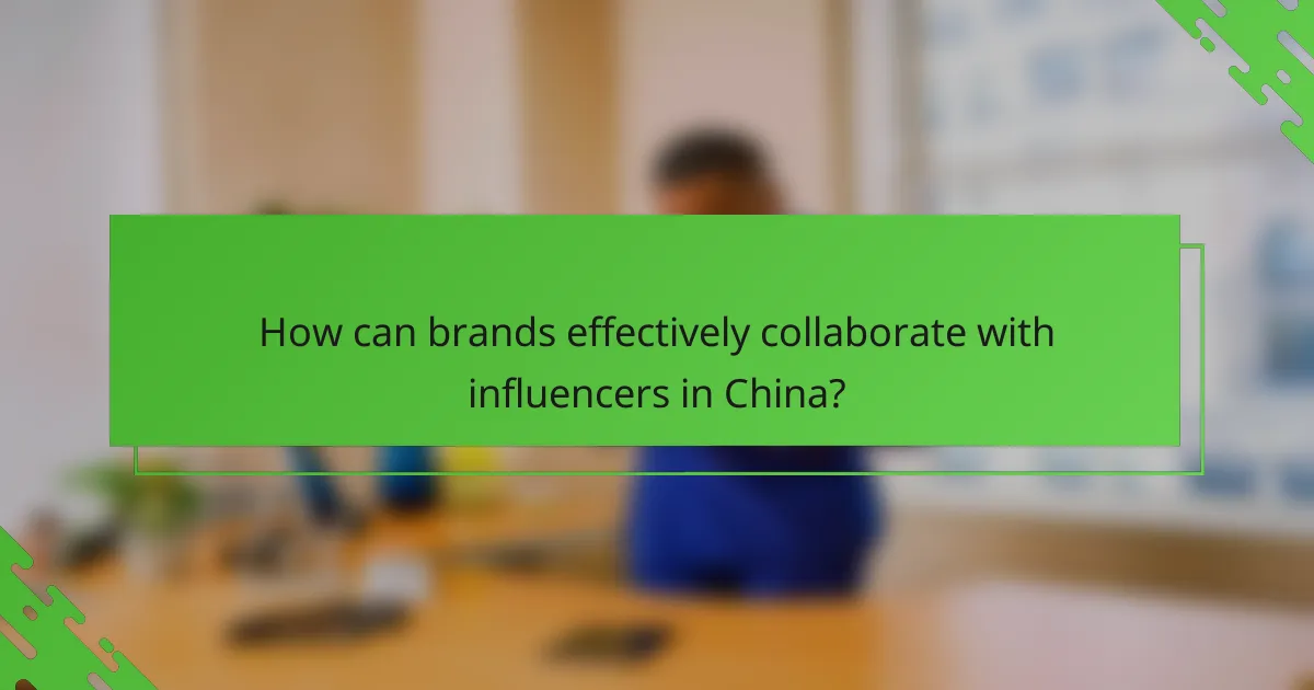 How can brands effectively collaborate with influencers in China?