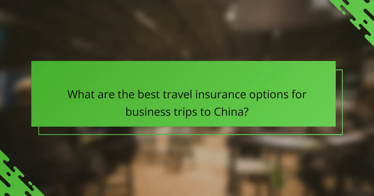 What are the best travel insurance options for business trips to China?